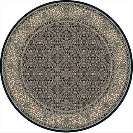 Dynamic Rugs Ancient Garden 7.10 Round 57011-3464 Rug - Navy ANR8570113464